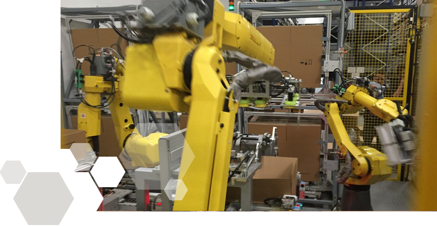 Robotcella működés közben Robotcella működés közben
